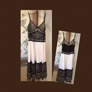 Lovely Brown and Cream Embroidered Dress